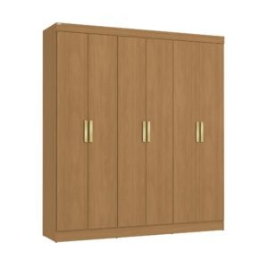 Closet Moderno de Carvalho | 6 Portas e 2 Gavetas | Minimalista